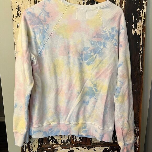 ANTHROPOLOGIE BACK WHEN Aspen mountain graphic sweatshirt size M tie dye cozy - Picture 2 of 7